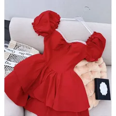 ĐẦM ĐỎ NƠ NGỰC VIỀN CƯỜM XOÈ TẦNG  Màu đỏ xinh xắn lắm lun.🥰 Về ngay em đầm đỏ, tự tin tung tăng lun nhé. Chất xịn xò
