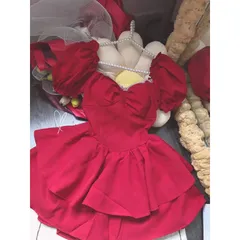 ĐẦM ĐỎ NƠ NGỰC VIỀN CƯỜM XOÈ TẦNG  Màu đỏ xinh xắn lắm lun.🥰 Về ngay em đầm đỏ, tự tin tung tăng lun nhé. Chất xịn xò