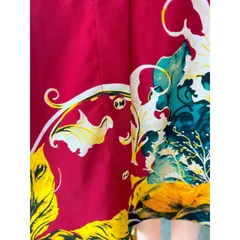 Đầm midi cổ sơ mi  tay ngắn có nút cài in họa tiết phong cách vintage thời trang dành cho nữ Giá 290k Hàng có sẵn
