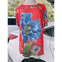 🌼Áo Nữ Trung Niên Vải Thun Giấy  - Chi tiết sản phẩm: Áo tay lở. Cổ tròn - Chất liệu : Vải thun giấy