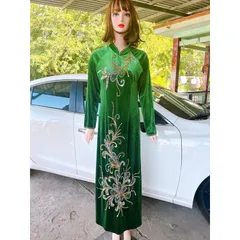 Áo dài đính kết siêu đẹp Hàng đính kết siêu đẹp, bling bling, siêu sang Gia 399k/ áo dài ( quần giá 90k/ quần ) 2XL