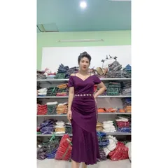 Đầm đính ngọc  siêu đẹp Chất liệu thun Anh co giãn  Giá 300k Đủ 5 màu : tím cà , xanh coban , đỏ tươi, xanh lá, tím..