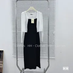Giá 250k Set đầm kèm khoác siêu hot ạ💯💯 Chất thun cotton phối thun giấy dày dặn nhé  y hình mẫu mặc luôn ạ