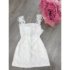 Đầm ren trắng đẹp Giá 330k Hàng có sẵn giao ngay Hàng đường may đẹp, kỹ, đúng mô tả.  ảnh thật của sản phẩm