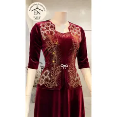 M507 Nhung vét đính đá cao cấp  Giá 380k  free size 70kg Hàng có sẵn giao ngay Hàng đường may đẹp, kỹ, đúng mô tả