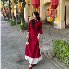 SET ÁO DÀI CÁCH TÂN HOA THÊU KÈM CHÂN VÁY TRẮNG SIÊU XINH (LOẠI 1) Giá 290k Hàng có săn giao ngay