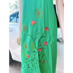 Đầm thêu tay dáng suông che khuyết điểm vải linen thêu tay cao cấp phù hợp đi chơi, du lịch, dạo phố  Giá 299k