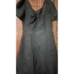 Đầm gấm xốp cổ  nút sang trọng  Màu đen Giá 290k Đủ size tới eo 82 cm mặc vừa Hàng có sẵn giao ngay XL