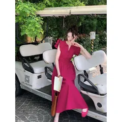 Đầm  Phong Cách Pháp Cổ Điển  Hàng đẹp cao cấp Phía sau dây kéo kèo dây buộc eo Giá 299k Hàng có sẵn giao ngay