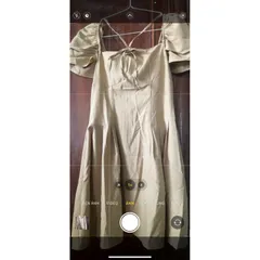 Đầm Dáng Xoè Chất For Mềm Cổ Vuông Tay Cánh Tiên ( Có Mút Ngực ) Giá 290k Hàng có sẵn giao ngay M Màu nude