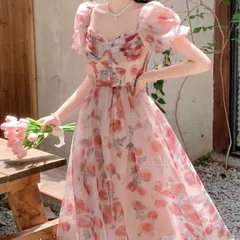 Đầm Công Chúa Dáng Dài Ôm Eo In Họa Tiết Hoa Hồng Kiểu Pháp Cổ Điển Thanh Lịch Giá 340k Hàng có sẵn giao ngay