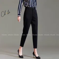 Quần tây nữ lưng cạp cao âu công sở đẹp màu đen đồ đi học form chuẩn tôn dáng Hàng có sẵn đen size M Giá 150k