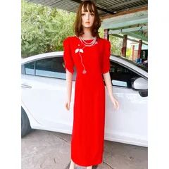 Áo dài đính kết ngọc siêu đẹp Giá 299k/ áo dài ( quần 90k/ quần) Chất liệu lụa Mỹ co giãn nhẹ siêu đẹp Maù đỏ