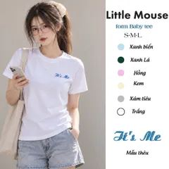 Áo thun babytee nữ Thêu chữ 