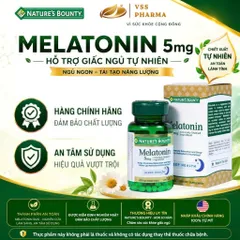 Viên uống Melatonin Nature's Bounty (60 viên) giúp điều hòa giấc ngủ giúp ngủ sâu giấc