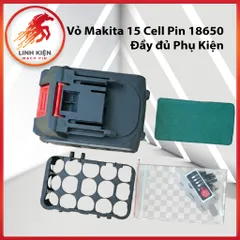 Vỏ Makita 15 Cell Pin 18650 – Nhựa ABS Siêu Bền – Full Phụ Kiện Lắp Đặt – Chất Lượng Cao Cấp (038)