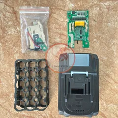 Vỏ Makita 15 Cell Pin 21700 + Bo Mạch Bảo Vệ 5S 21V – Bo đèn 19V, full phụ kiện cao cấp, dễ lắp ráp (033)
