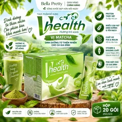 Vhealth Vị Trà Xanh Matcha 20 Gói – Bổ Sung Protein Thực Vật, Chất Xơ, Vitamin & Khoáng Chất