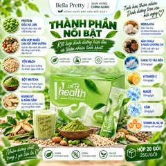 Vhealth Vị Trà Xanh Matcha 20 Gói – Bổ Sung Protein Thực Vật, Chất Xơ, Vitamin & Khoáng Chất