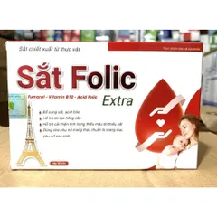 Sắt Folic Extra bổ sung sắt và acid folic, giảm thiếu máu do thiếu sắt, hỗ trợ quá trình tạo máu mil tui