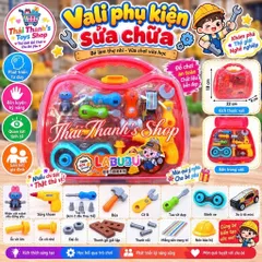 Đồ chơi nhựa Vali phụ kiện sửa chữa cho bé phát triển trí não