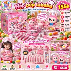 Hộp Bếp Nấu Ăn Cao Cấp Labubu Hồng - Đồ chơi nhựa cho trẻ em