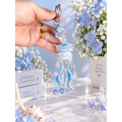 Móc khoá sứa trong suốt treo điện thoại, túi xách, balo
