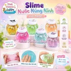 Slime - slam nước trong suốt có màu Pastel núng nính
