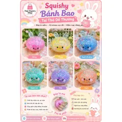 Squishy bóp mềm tai thỏ 10cm-Đồ chơi nhựa giảm stress hiệu quả