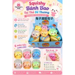 Squishy bóp mềm tai thỏ 10cm-Đồ chơi nhựa giảm stress hiệu quả