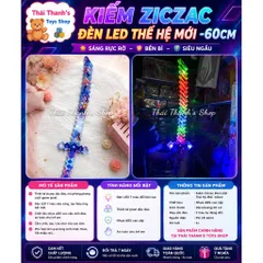 Kiếm Đồ Chơi Minecraft Ziczac 60cm Đèn LED Phát Sáng Hiệu Ứng Âm Thanh Chiến Đấu