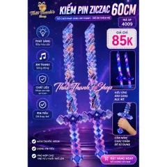 Kiếm Ziczac Thế Hệ Mới với Đèn LED Mã SP 4009, Đèn LED Đa Màu, Âm Thanh Sống Động, Pin Tiêu Thụ Dễ Thay Thế