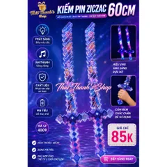 Kiếm Ziczac Thế Hệ Mới với Đèn LED Mã SP 4009, Đèn LED Đa Màu, Âm Thanh Sống Động, Pin Tiêu Thụ Dễ Thay Thế