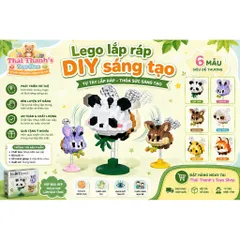 Bộ lắp ráp Gấu Trúc  nhựa-Đồ chơi lắp ráp sáng tạo DIY