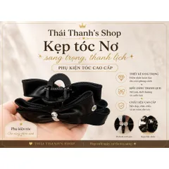 Kẹp Tóc Nơ Sang Trọng Thanh Lịch cho Nữ Thời Trang Cao Cấp - Phụ Kiện Tóc