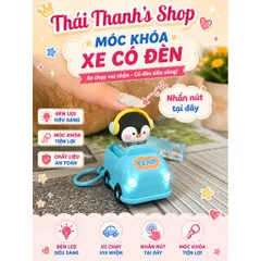 Móc Khóa Xe Có Đèn LED Siêu Sáng Móc Khóa Tiện Lợi Chất Liệu An Toàn Nhấn Nút Để Xe Phát Sáng Và Chạy Vui Nhộn