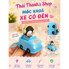 Móc Khóa Xe Có Đèn LED Siêu Sáng Móc Khóa Tiện Lợi Chất Liệu An Toàn Nhấn Nút Để Xe Phát Sáng Và Chạy Vui Nhộn