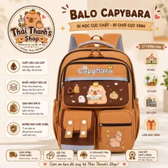 Balo Học Sinh Capybara - 4 Mẫu Xinh Xắn, Chất Liệu Bền Đẹp, Nhiều Ngăn Tiện Lợi, Phù Hợp Học Sinh, Sinh Viên