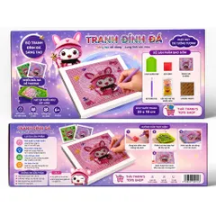 Tranh đính đá kim cương - Có khung kèm dụng cụ đầy đủ