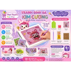 Tranh đính đá kim cương - Có khung kèm dụng cụ đầy đủ