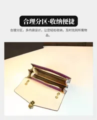 (NEW VIP ORDER LIMITED) - 2026 Túi Dáng Ngang Nhỏ Đầu Rắn Da Bóng Vân Rắn Ngũ Sắc Sang Trọng Size 26