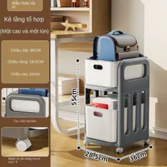 Kệ Để Đồ Đa Năng Hình Mickey 2,3 Tầng Tiện Lợi, Kệ Để Đồ Decor Nhà Cửa Có Bánh Xe Di Chuyển Tiện Lợi