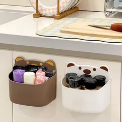 Hộp đựng đồ treo tường hình gấu NGHIỆN NHÀ Kệ đựng Chìa Khóa, Điện Thoại, Mỹ Phẩm, kệ nhà bếp đa năng