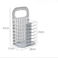 [ TẶNG MÓC TREO] Combo 2 giỏ đựng đồ gấp gọn thông minh NGHIỆN NHÀ, giỏ treo tường đựng quần áo đồ dùng nhà tắm
