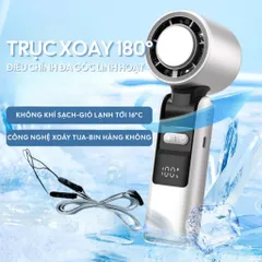 Quạt Cầm Tay Sò Lạnh K801, Màn Hình Kỹ Thuật Số Lạnh Sâu Nhanh, Pin 4000mAh,Đèn LED, Sạc Type-C 199 Cấp Gió