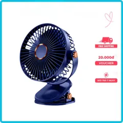 Quạt Kẹp Bàn Mini, Quạt Tích Điện Sạc Pin, Quạt Bàn, Kẹp Ô Tô 3 Cấp Độ Gió Dung Lượng Pin Khủng Xoay 720 Độ