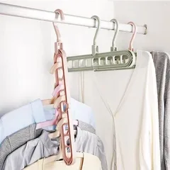 MÓC TREO QUẦN ÁO ĐA NĂNG 9 LỖ TIẾT KIỆM DIỆN TÍCH NGHIỆN NHÀ