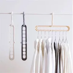 MÓC TREO QUẦN ÁO ĐA NĂNG 9 LỖ TIẾT KIỆM DIỆN TÍCH NGHIỆN NHÀ