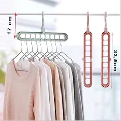 MÓC TREO QUẦN ÁO ĐA NĂNG 9 LỖ TIẾT KIỆM DIỆN TÍCH NGHIỆN NHÀ