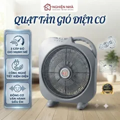 Quạt Hộp Để Bàn NGHIỆN NHÀ Size Lớn - Quạt Tản Gió Điện Cơ Gió mạnh,chạy êm, Quạt để bàn